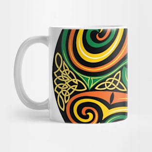 Celtic Spirals Abstract Art Mug